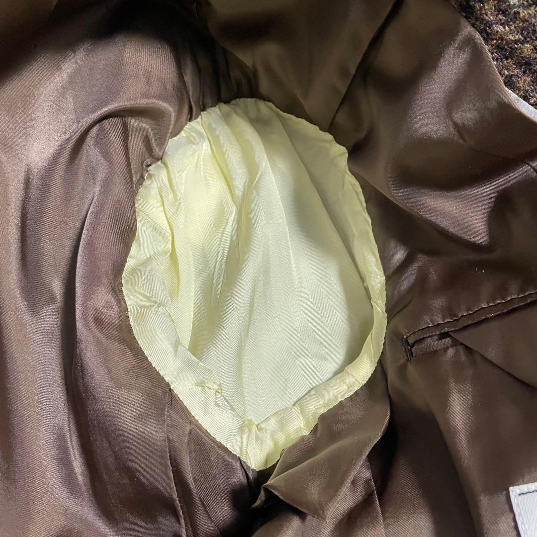 極美品　セミオーダーHarrisTweedテーラードジャケット　くるみボタン