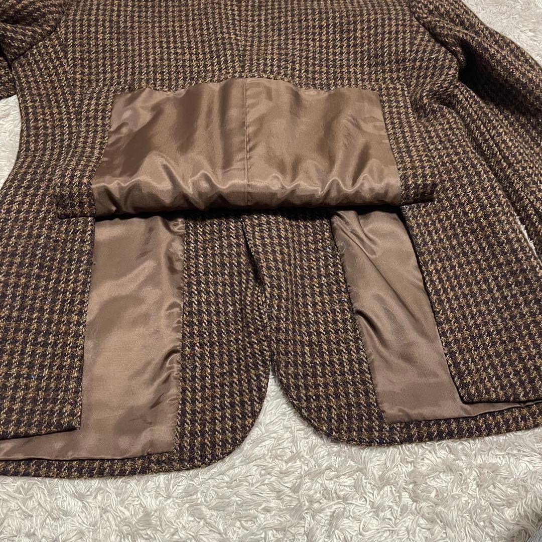極美品　セミオーダーHarrisTweedテーラードジャケット　くるみボタン