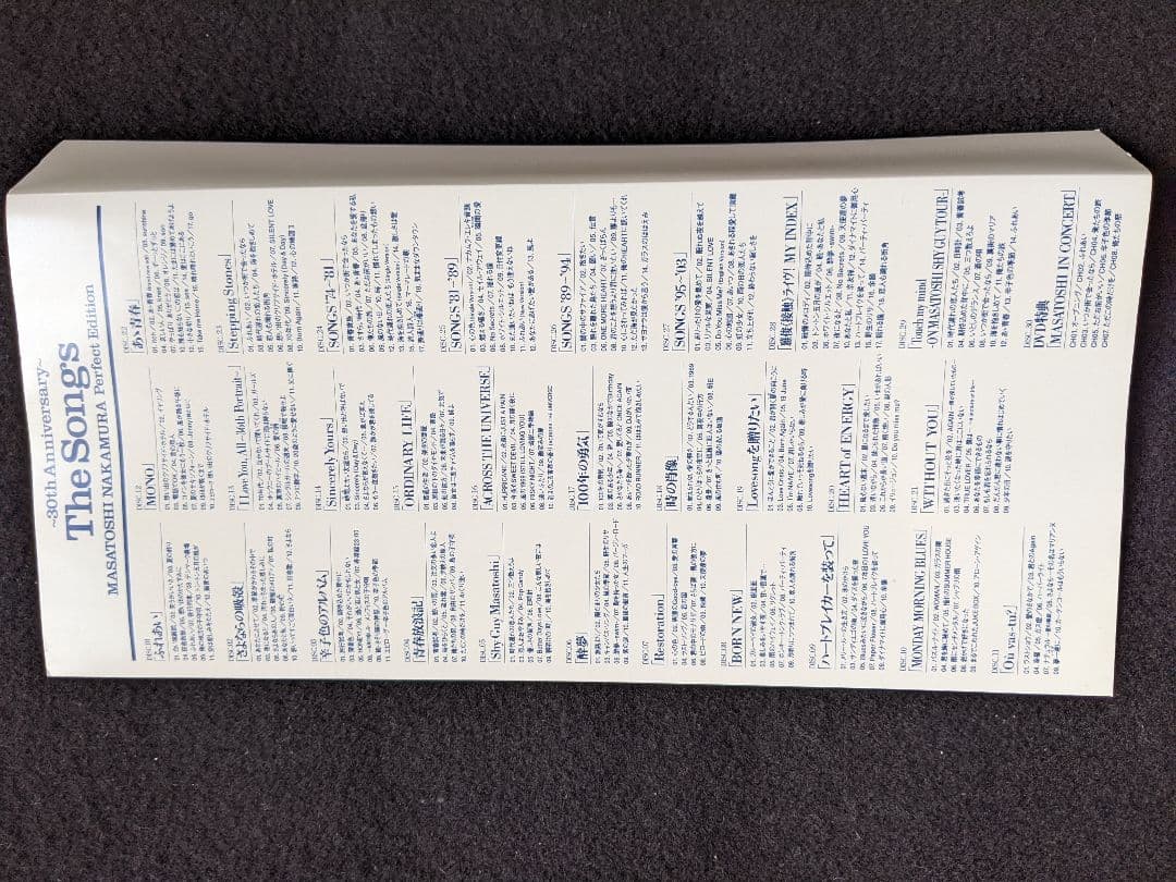 中村雅俊　30th Anniversary ライヴ　DVD　完全限定生産BOX