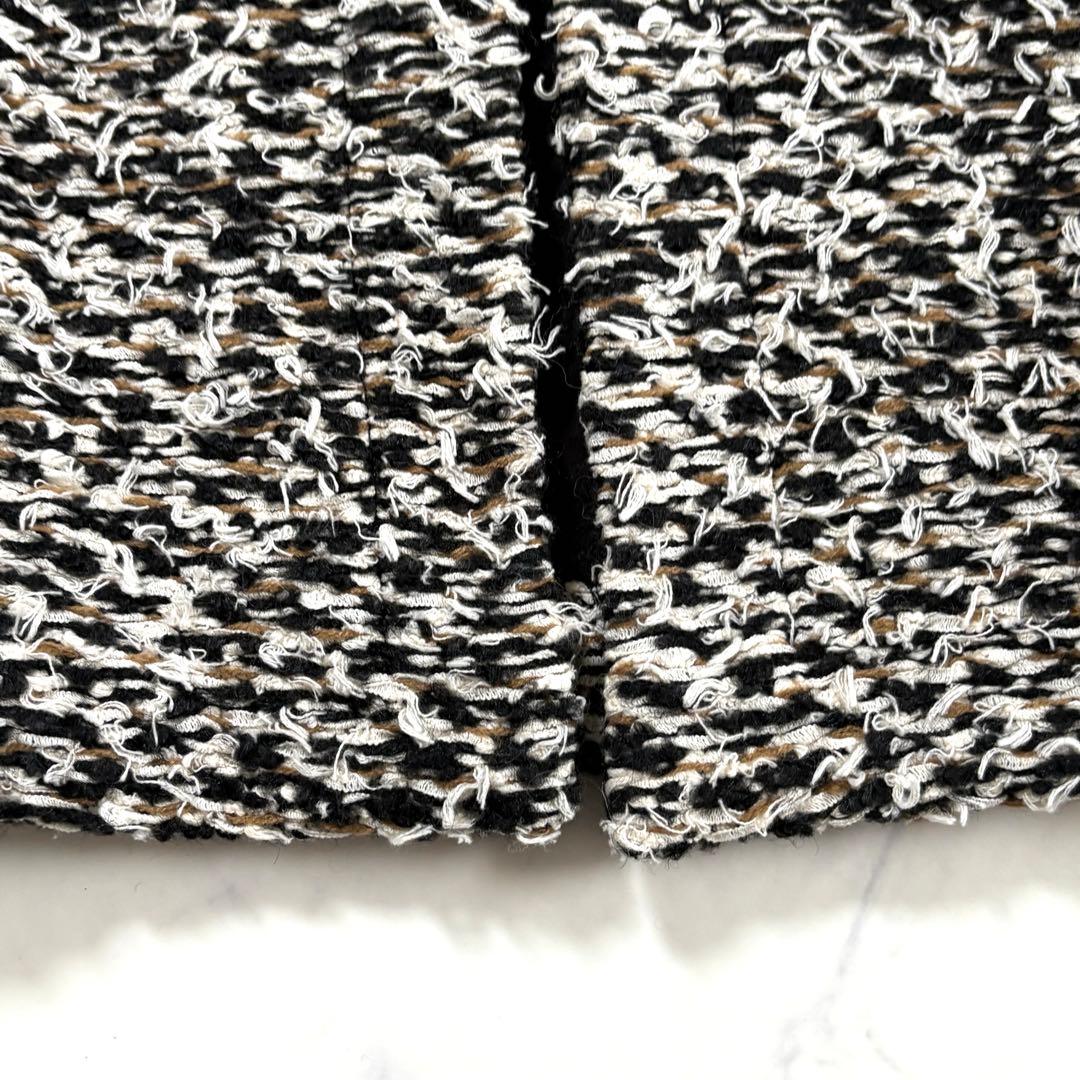 新品タグ付き ミラオーウェン ミックスツイードニットカーディガン