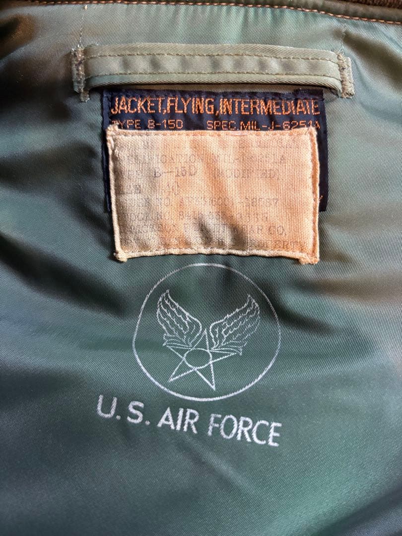 ワ*ラ様 U.S. AIR FORCE B-15Dフライト緑オリーブグリーンUS