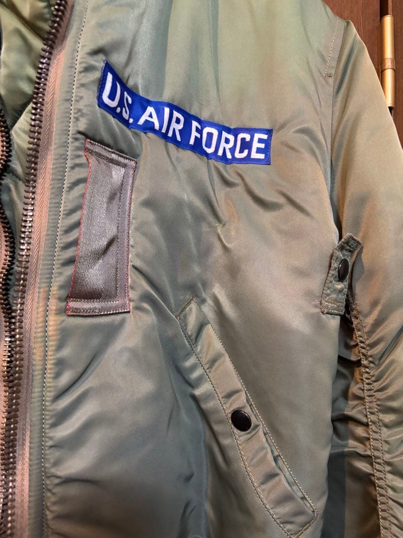 ワ*ラ様 U.S. AIR FORCE B-15Dフライト緑オリーブグリーンUS
