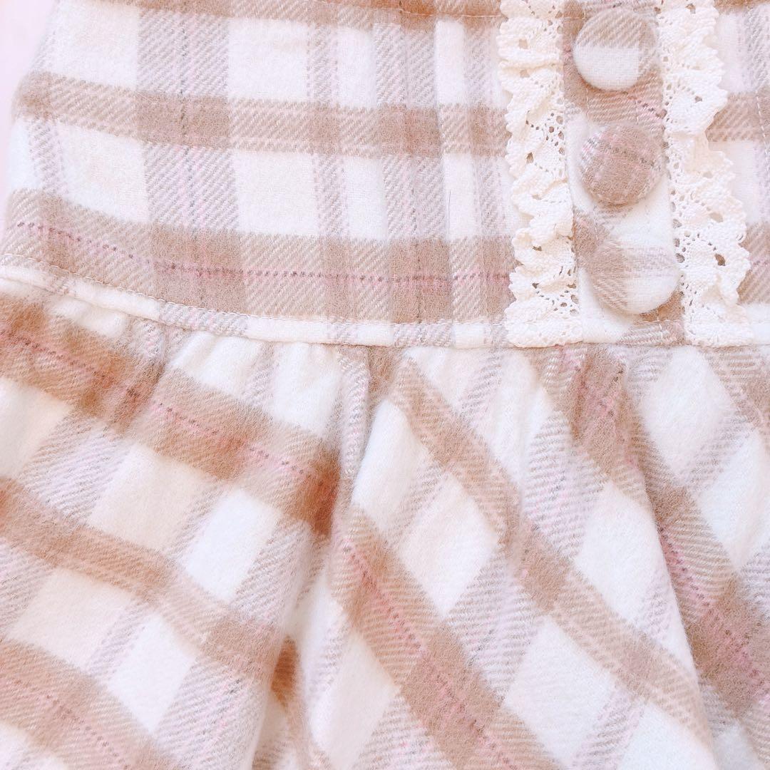 希少✨️LIZLISA 姫 チェックフリルスカート ピンク ふわふわ 平成 ギャル