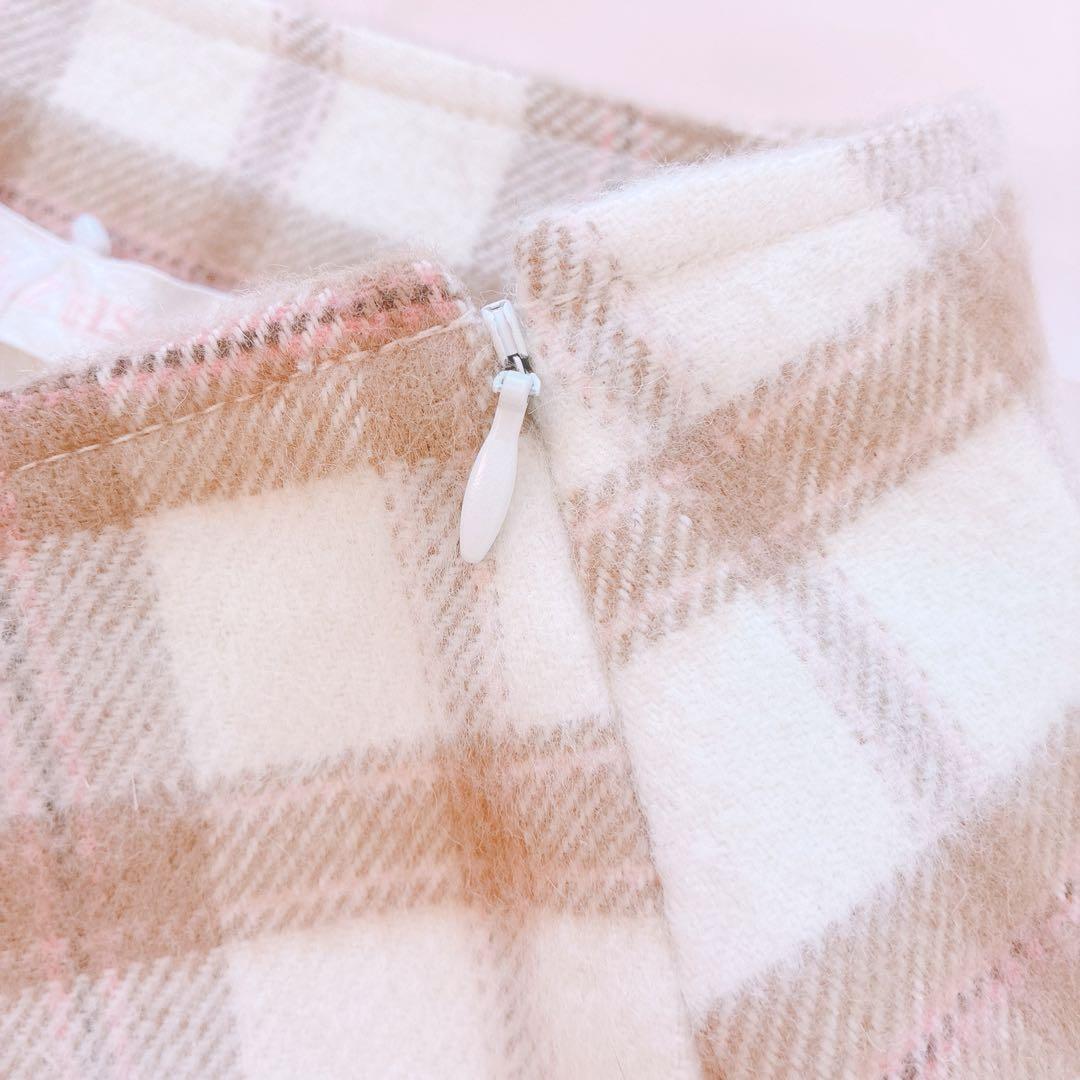 希少✨️LIZLISA 姫 チェックフリルスカート ピンク ふわふわ 平成 ギャル