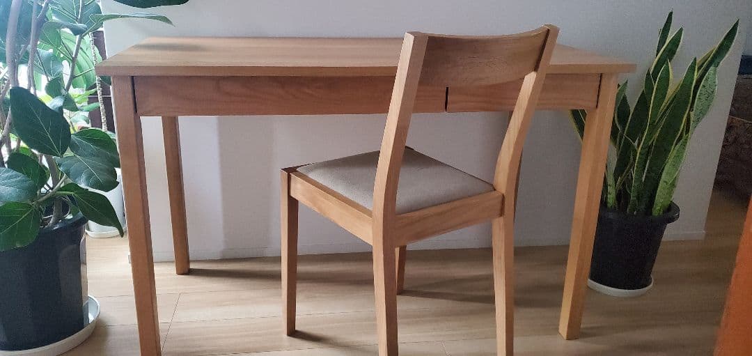 無印良品　オーク　デスク&チェア