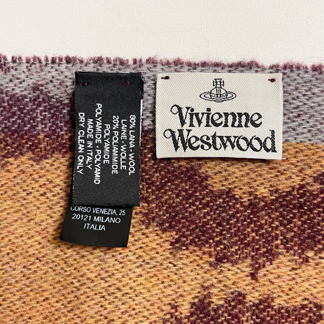 ヴィヴィアン ウエストウッド スクイグル 大判 ストール ウール マフラー