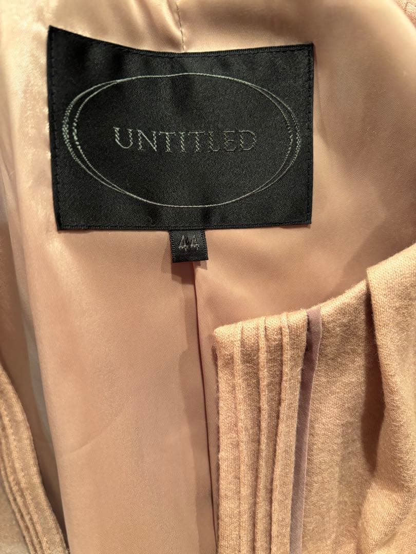 【大きいサイズ】 3L相当　UNTITLED スーツ ノーカラー ベージュ