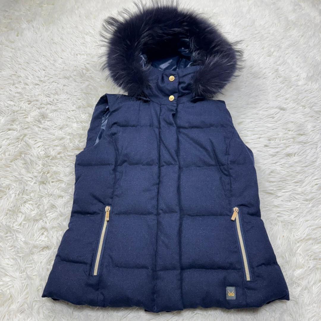 希少✨ロロピアーナ ミネルヴァ グースダウン ダウンベスト Sサイズ　ネイビー