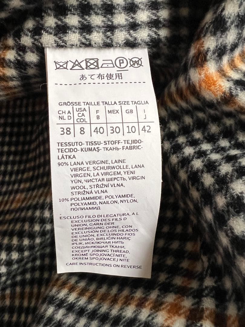 近年　アイコンコート　クチートアマーノ　希少　ギンガムチェック　大きいサイズ