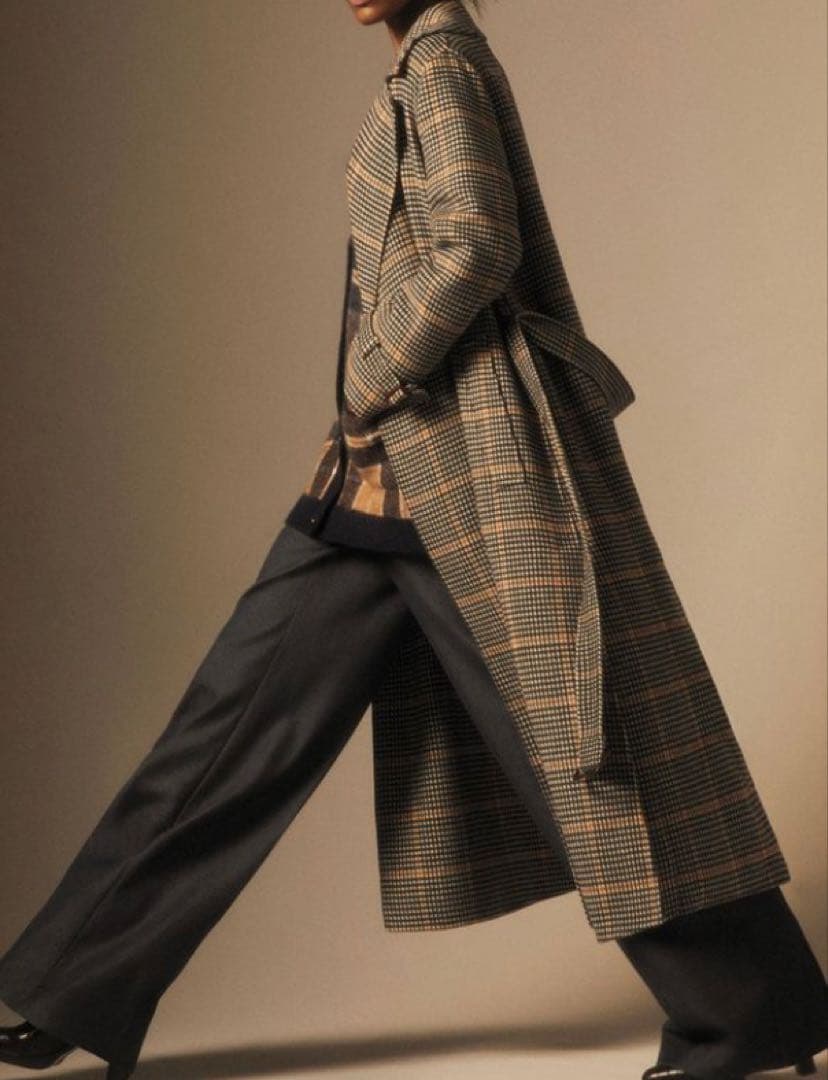 近年　アイコンコート　クチートアマーノ　希少　ギンガムチェック　大きいサイズ