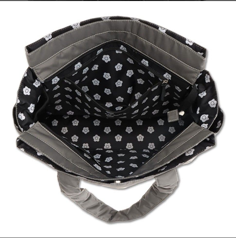 【新品・タグ付き】ナイロンデイジーステッチ トート（グレー）