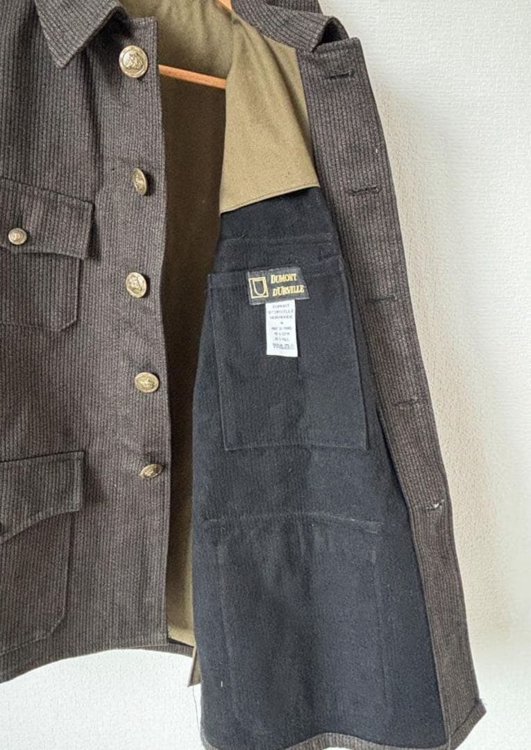 【極美品】フレンチ ハンティングジャケット 動物ボタン フランス製