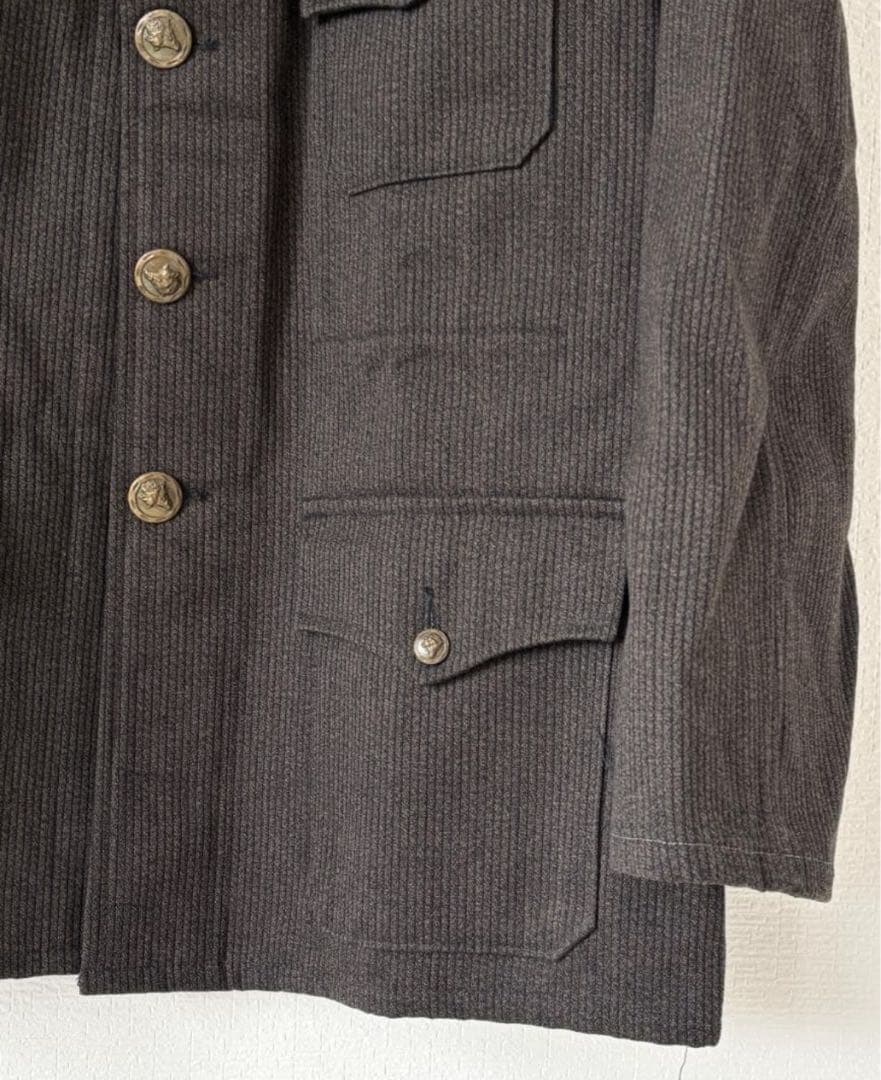 【極美品】フレンチ ハンティングジャケット 動物ボタン フランス製