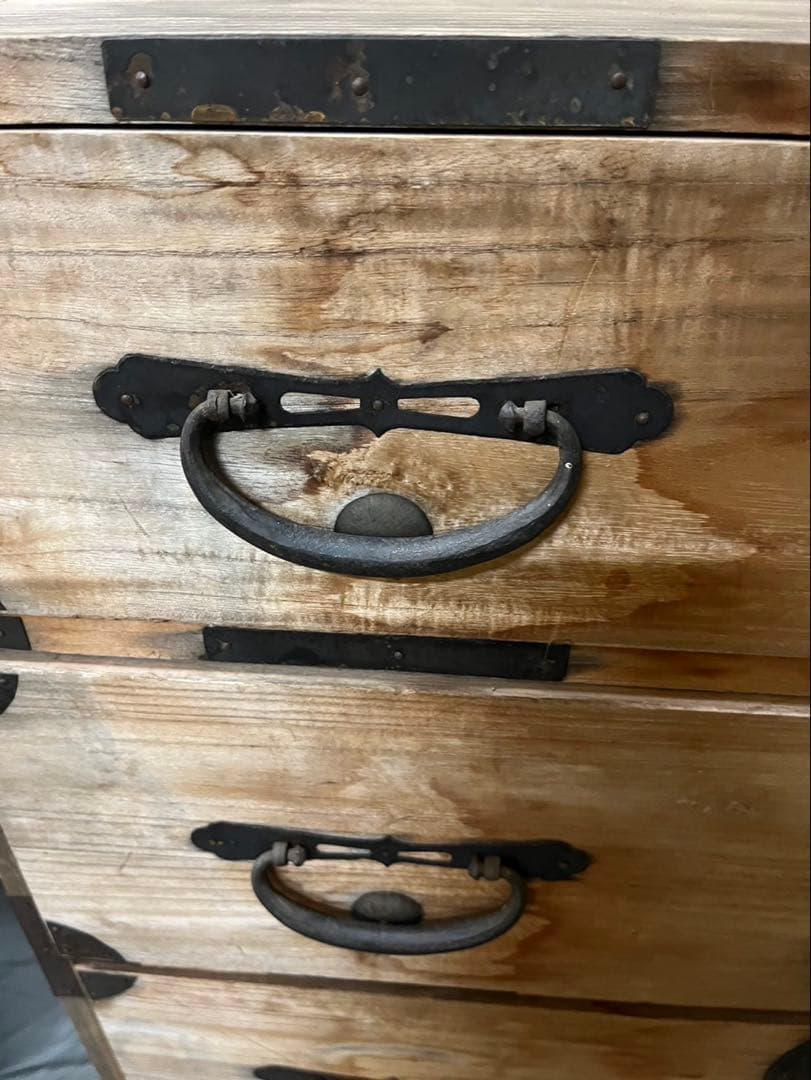 昭和レトロ 木製タンス ビンテージ 古物 骨董品 大正 明治