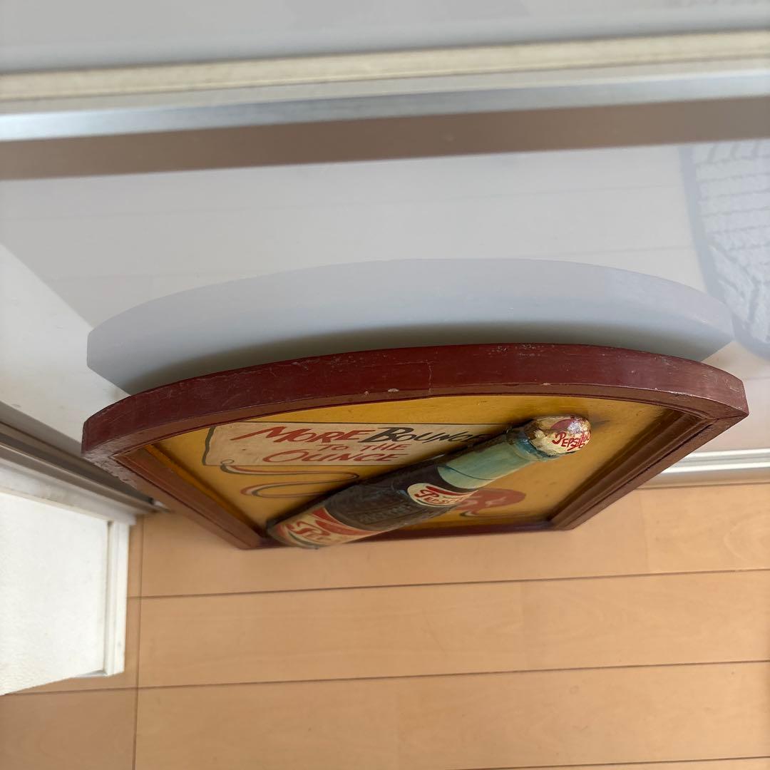 アンティーク雑貨 ハンドペイント ウォールサイン 木製 ウッドパネル Pepsi