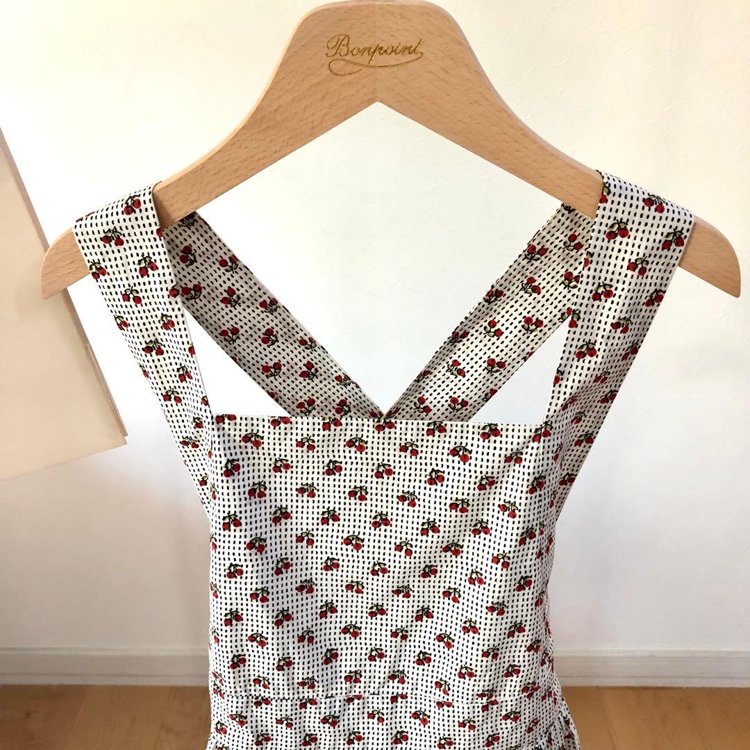 Bonpoint♡チェリー エプロンドレス 8A