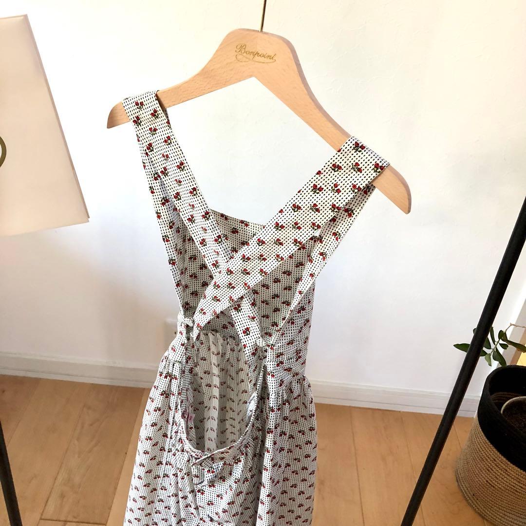 Bonpoint♡チェリー エプロンドレス 8A