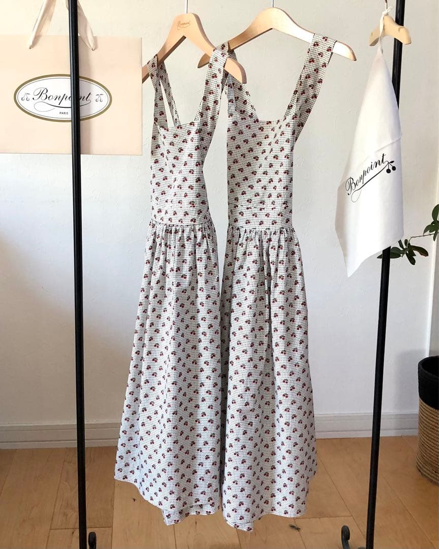 Bonpoint♡チェリー エプロンドレス 8A