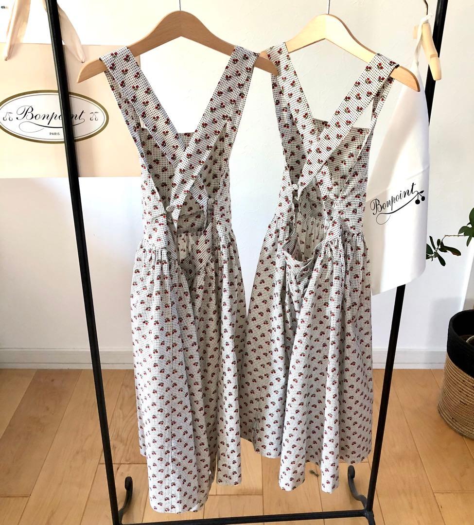 Bonpoint♡チェリー エプロンドレス 8A