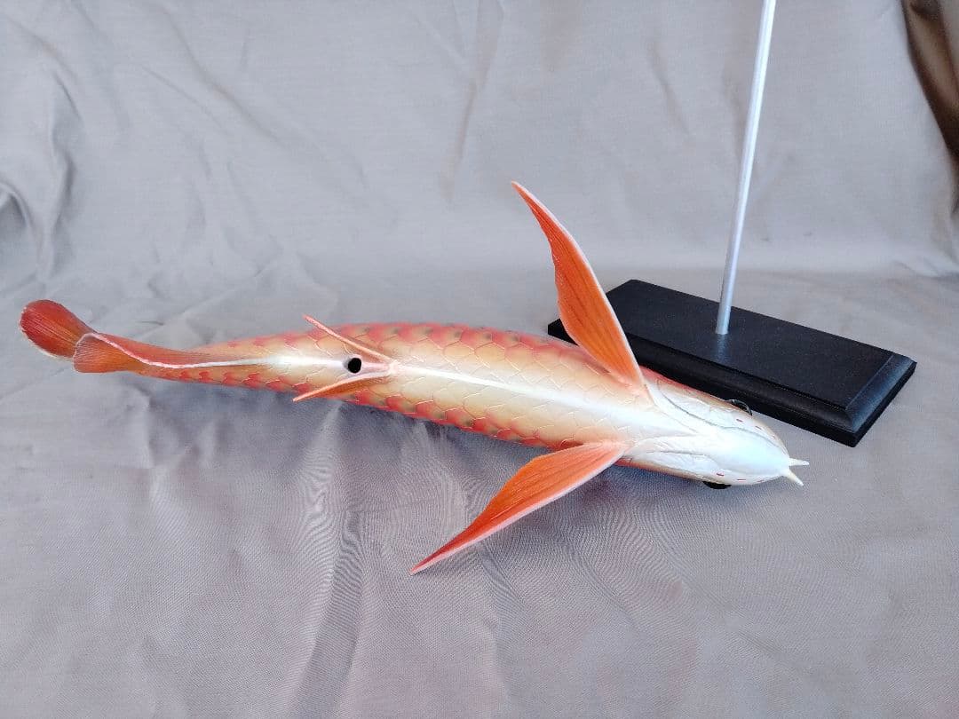 新作ハンドメイド　41cmアロワナ　フィギュア　レプリカ　熱帯魚　レッドブルー