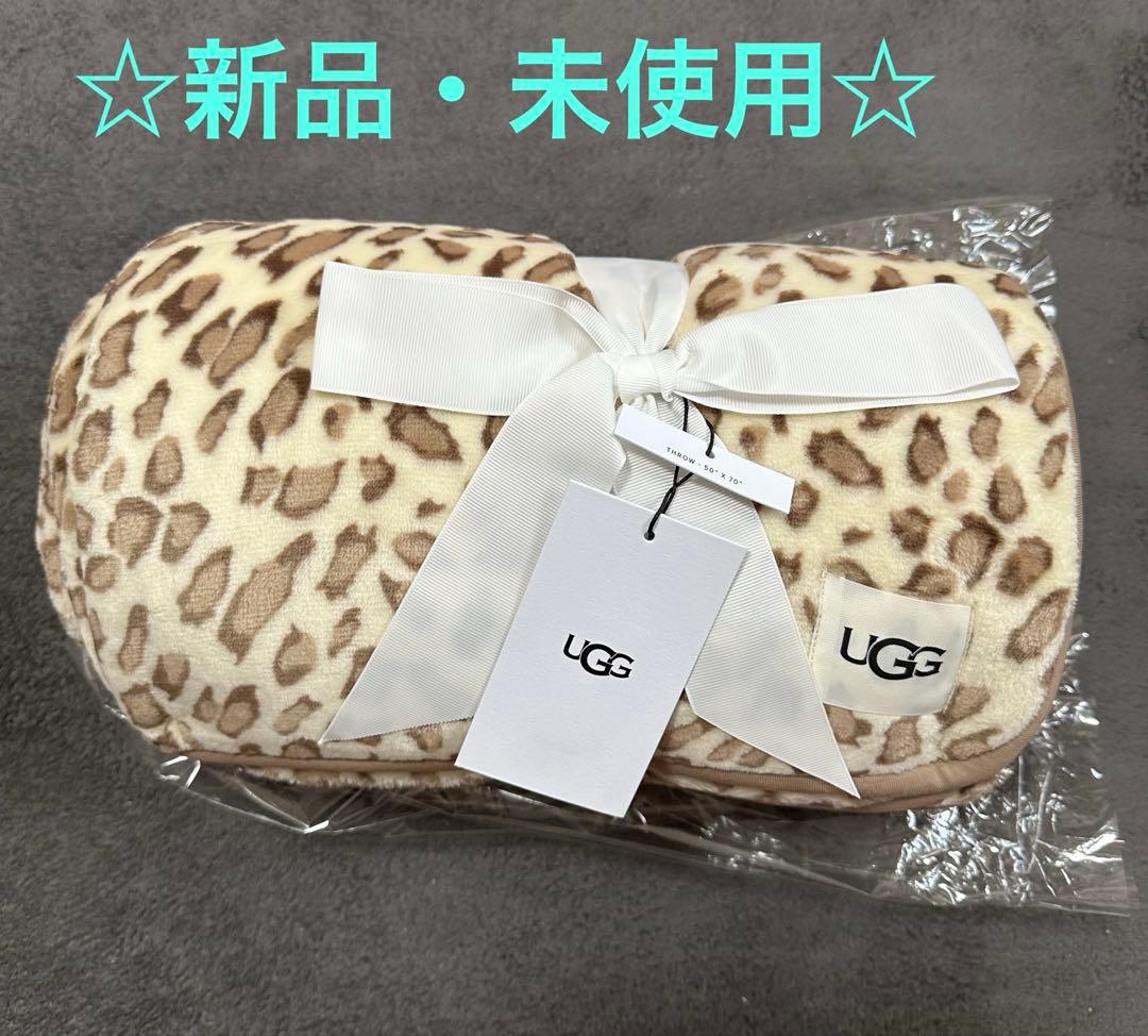 ☆新品・未使用☆UGG ヒョウ柄フリースブランケット