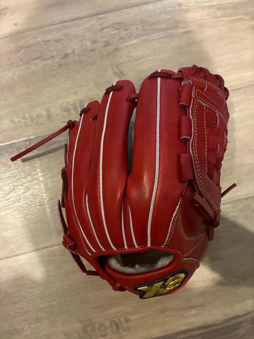 【新品未使用】ザナックス　オールラウンド　野球グラブ　レッド