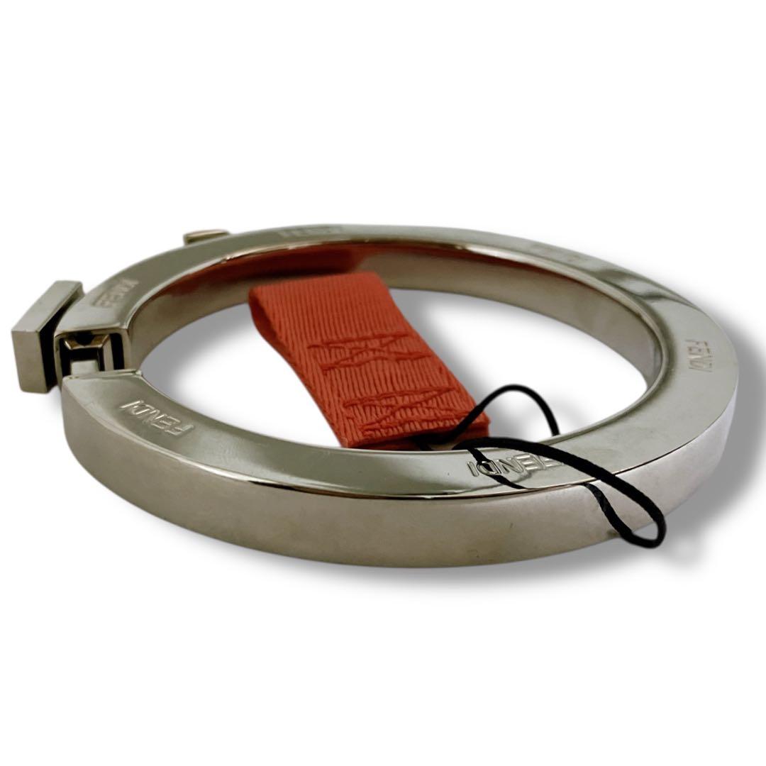 フェンディ 良品 アイコニック リングチャーム ストラップ Dカン シルバー