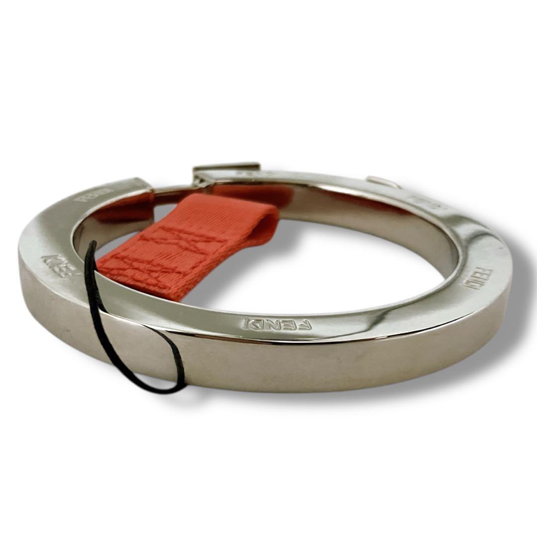 フェンディ 良品 アイコニック リングチャーム ストラップ Dカン シルバー