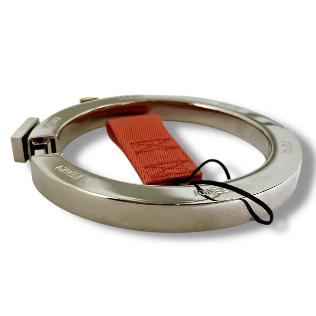 フェンディ 良品 アイコニック リングチャーム ストラップ Dカン シルバー