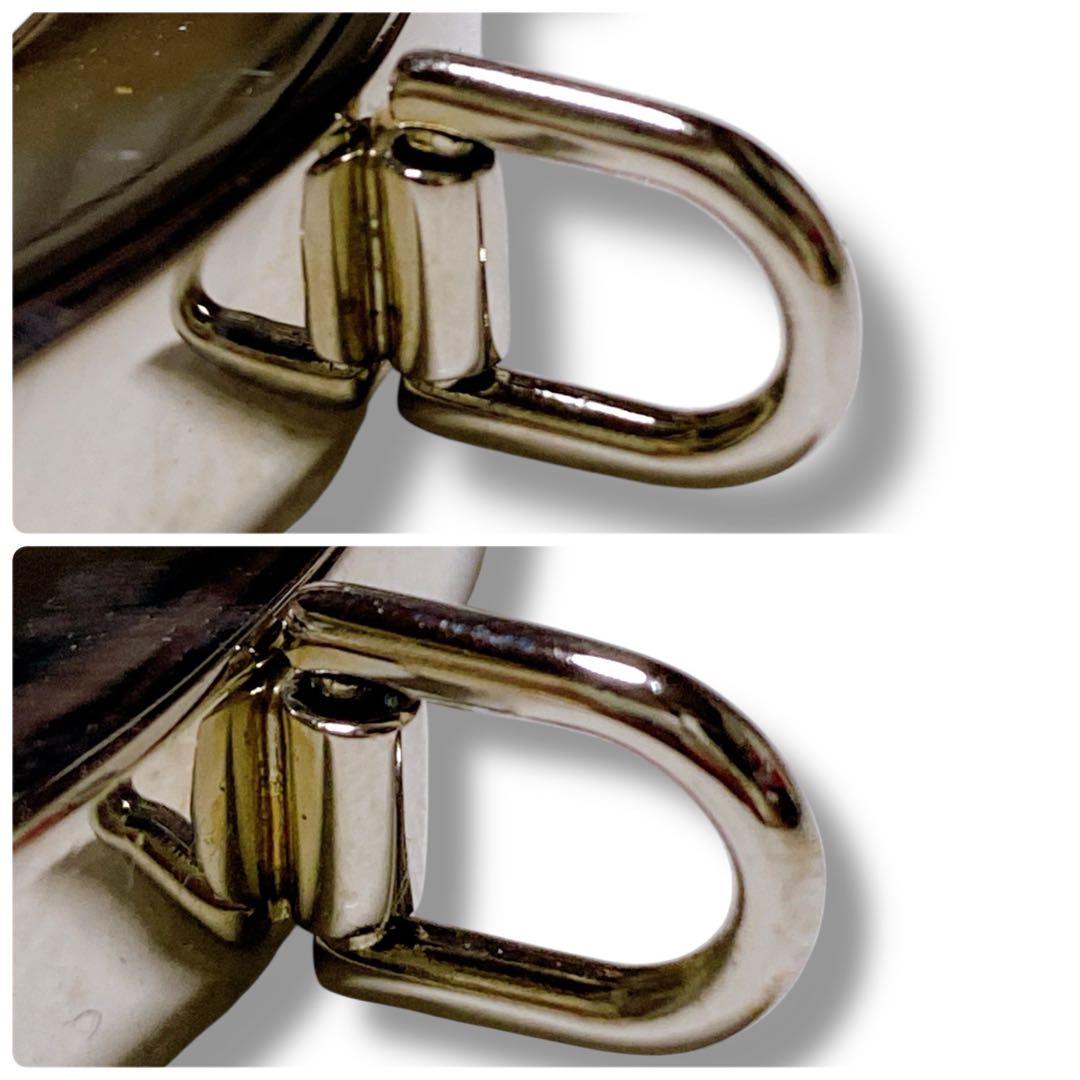 フェンディ 良品 アイコニック リングチャーム ストラップ Dカン シルバー