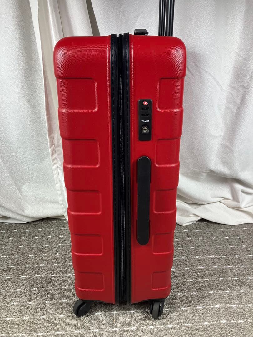 無印良品 ストッパー付き ハードキャリーケース 中型（60L） レッド