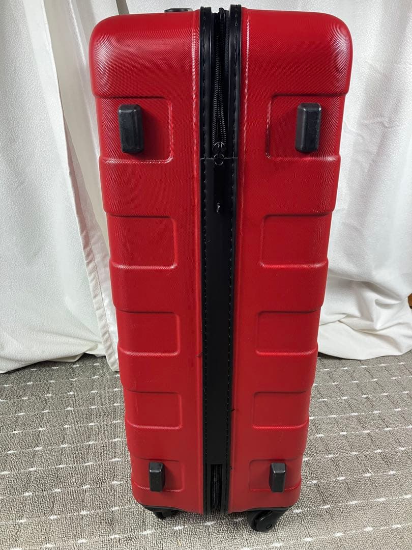 無印良品 ストッパー付き ハードキャリーケース 中型（60L） レッド