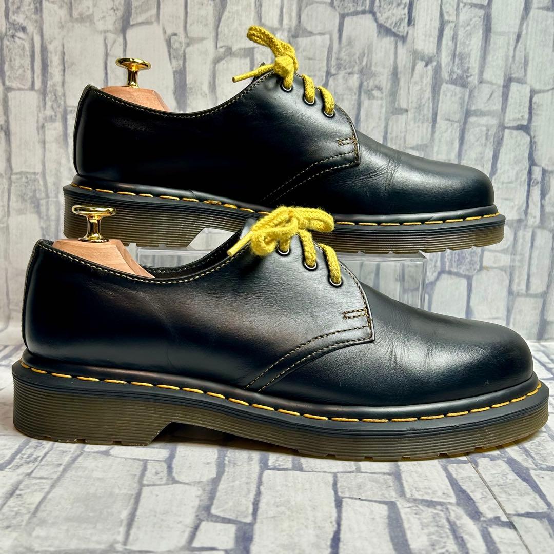 美品✨ドクターマーチン 3ホール 1461 オールイエローステッチ UK7
