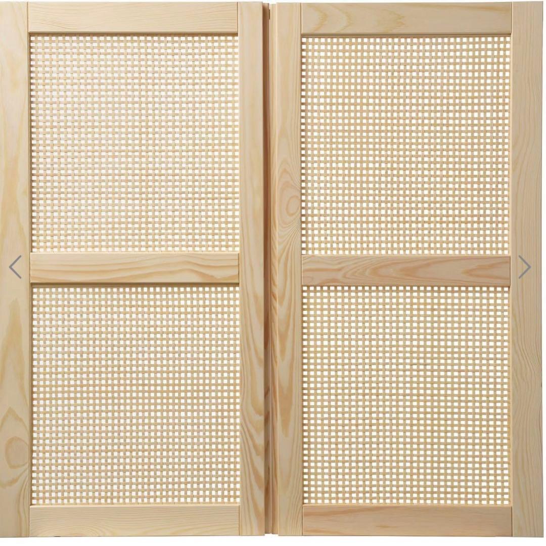 【廃盤品】IKEA IVAR ラタン風キャビネット 扉のみ