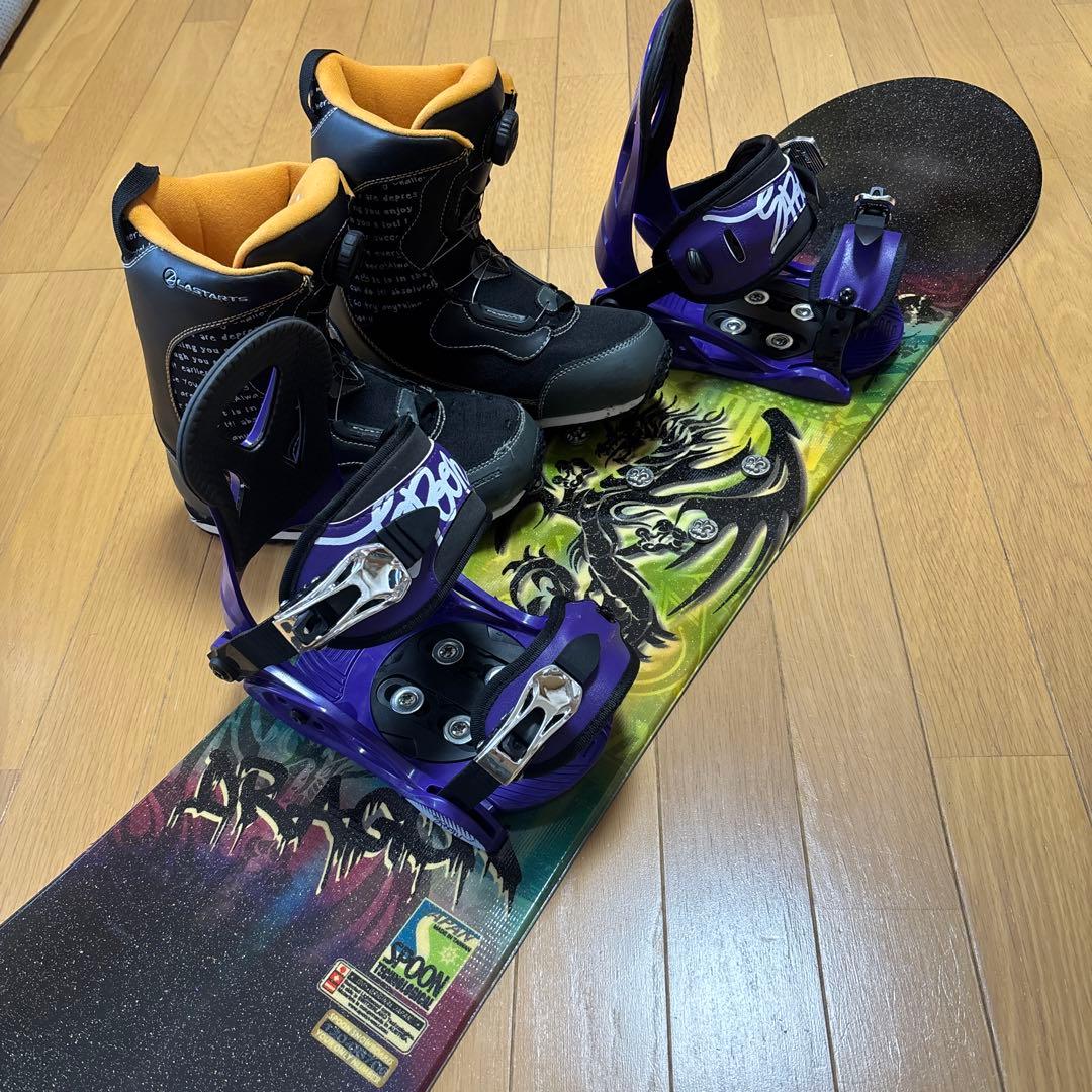 子供用スノーボード3点セット　SPOON 120cm