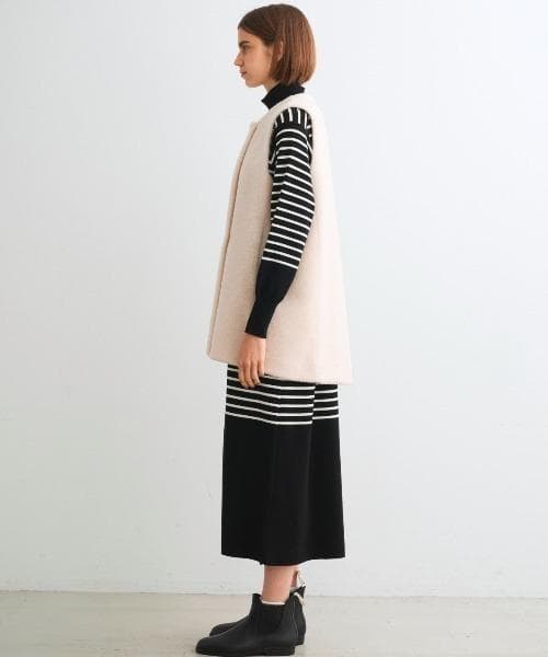 スリードッツ three dots　ウールボア ベスト