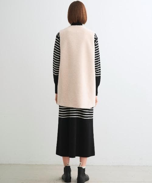 スリードッツ three dots　ウールボア ベスト