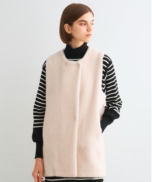 スリードッツ three dots　ウールボア ベスト