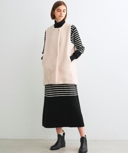 スリードッツ three dots　ウールボア ベスト