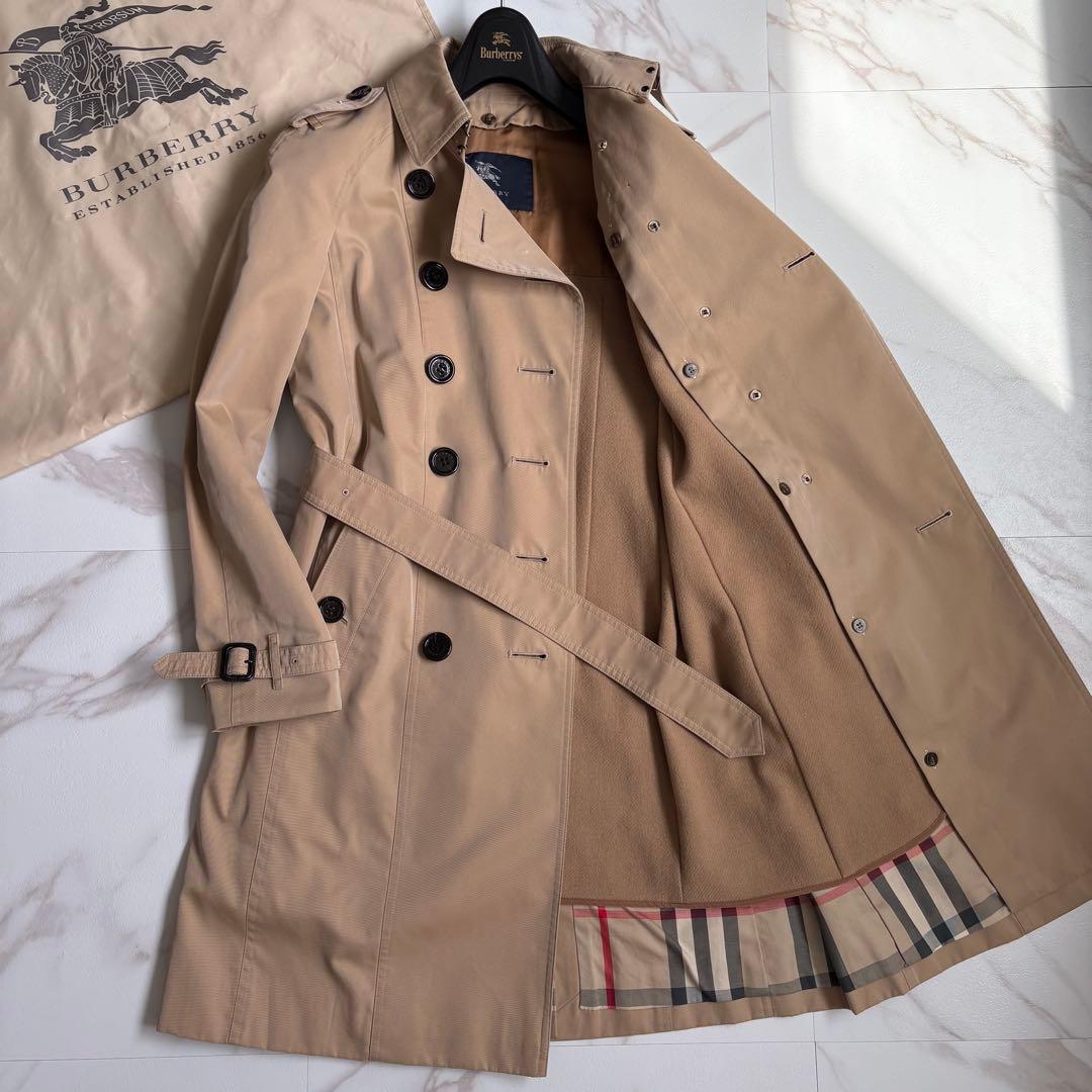 美品◆バーバリーロンドン ライナー付 トレンチコート ハニーベージュ 40 L