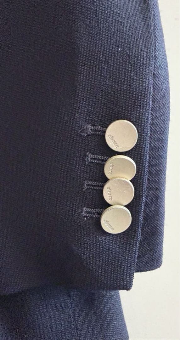 【ebure】エブール　ダブルジャケット　38サイズ　ネイビー