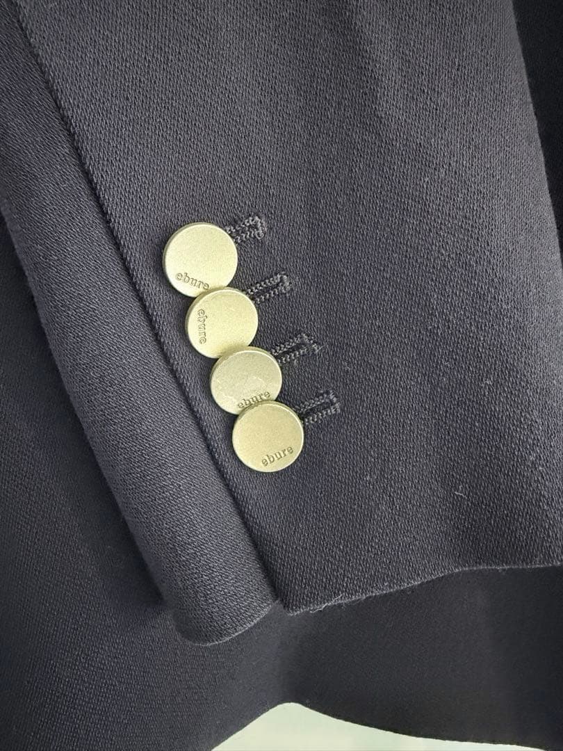 【ebure】エブール　ダブルジャケット　38サイズ　ネイビー