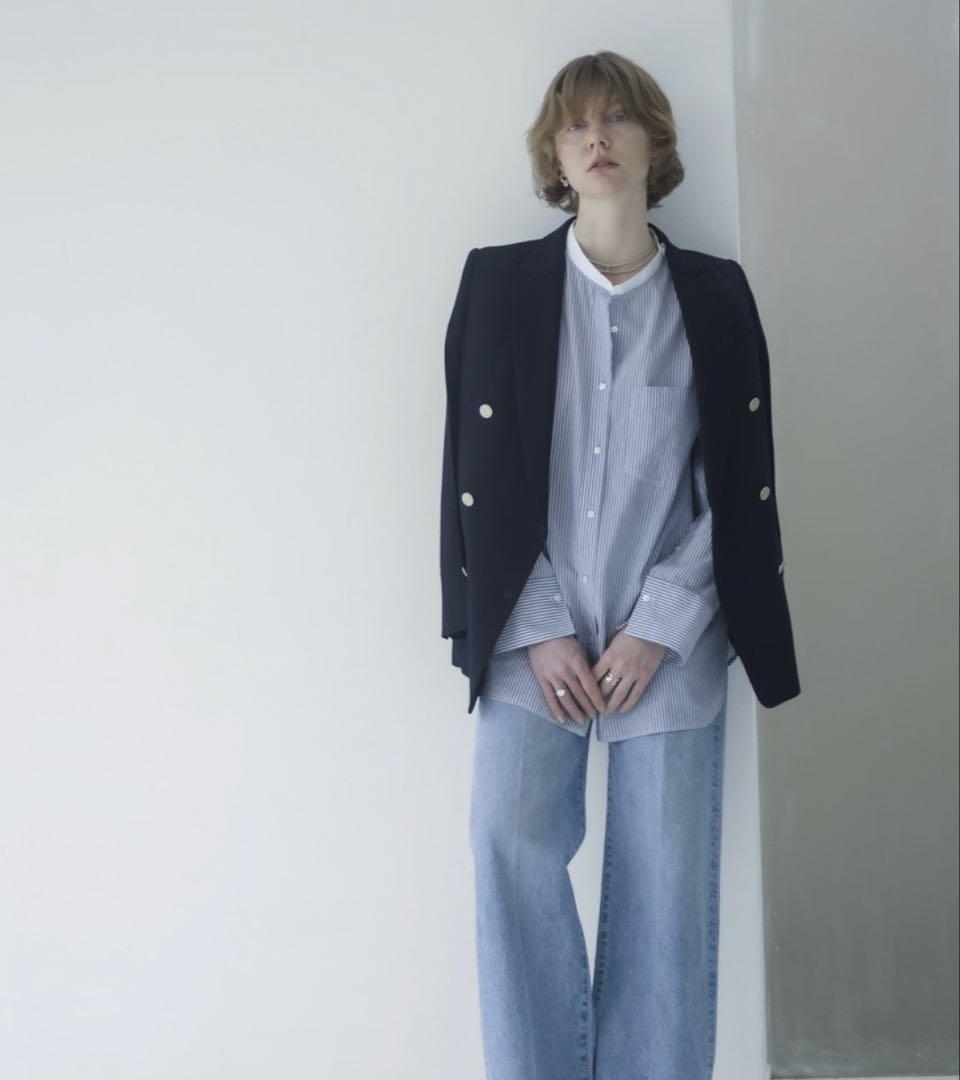 【ebure】エブール　ダブルジャケット　38サイズ　ネイビー