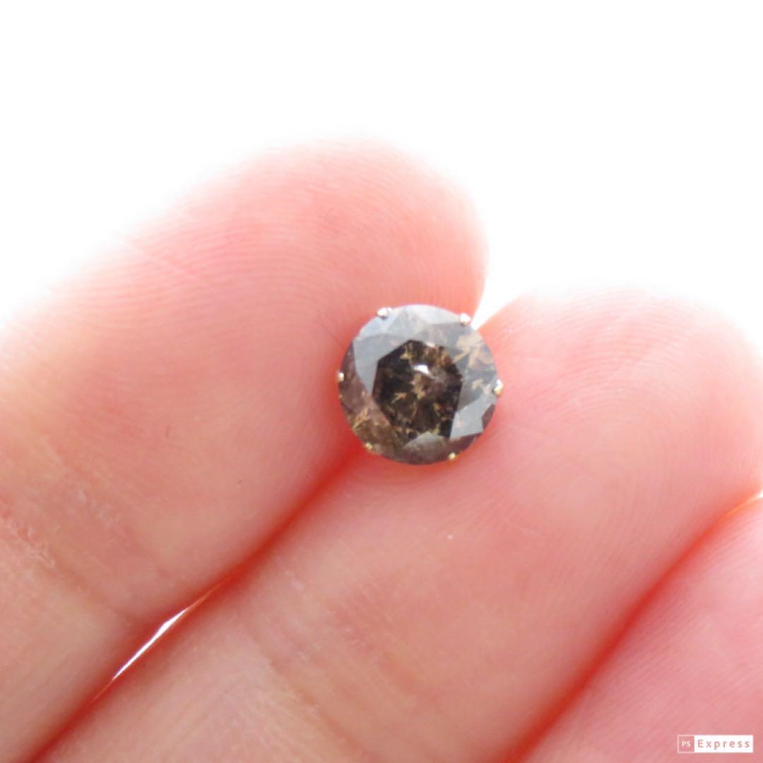 村*明様 【K18YG】天然ブラウンダイヤモンド 1.0ct 大粒　片耳ピアス
