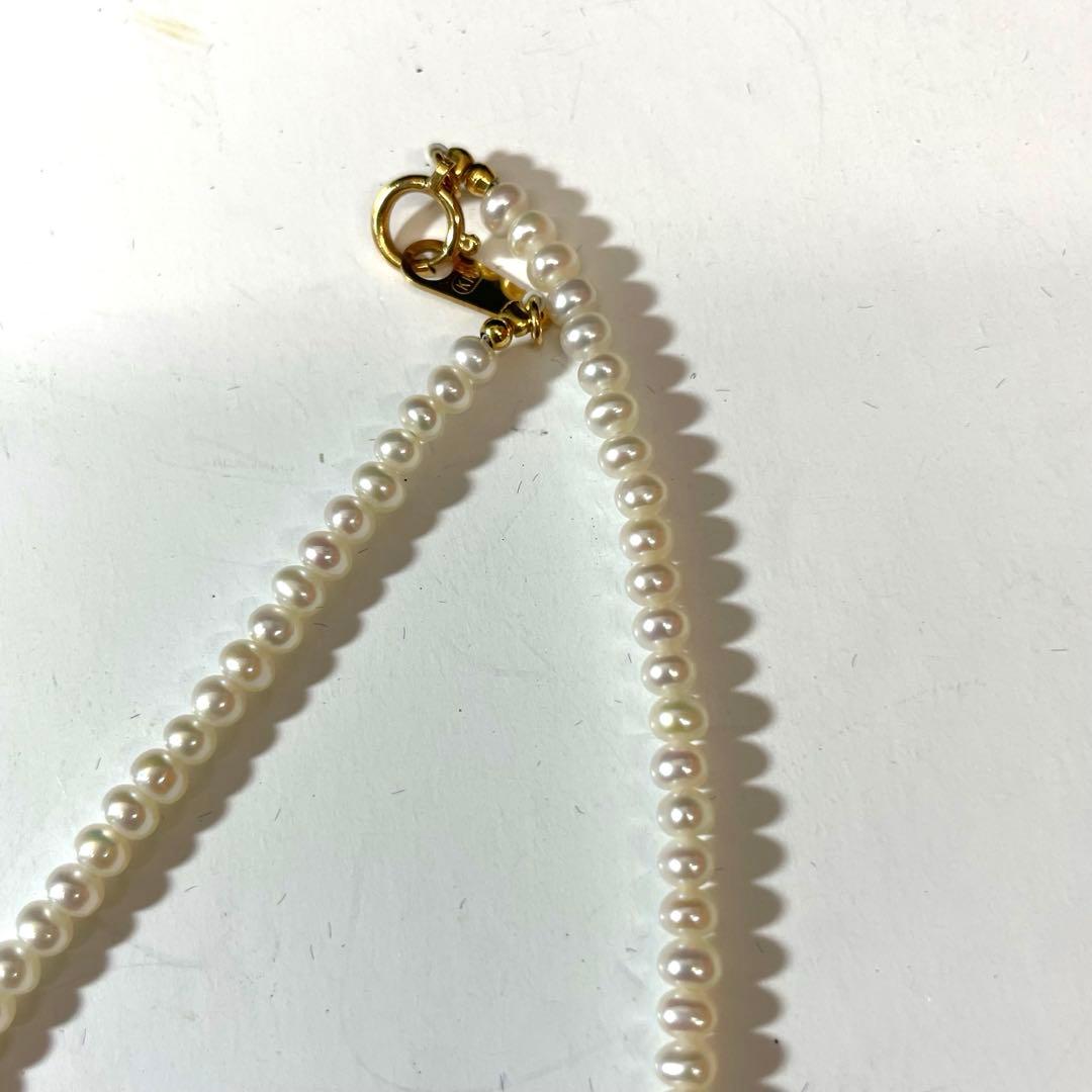 K18 ネックレス　本真珠　ファッション　アクセサリー　レディース