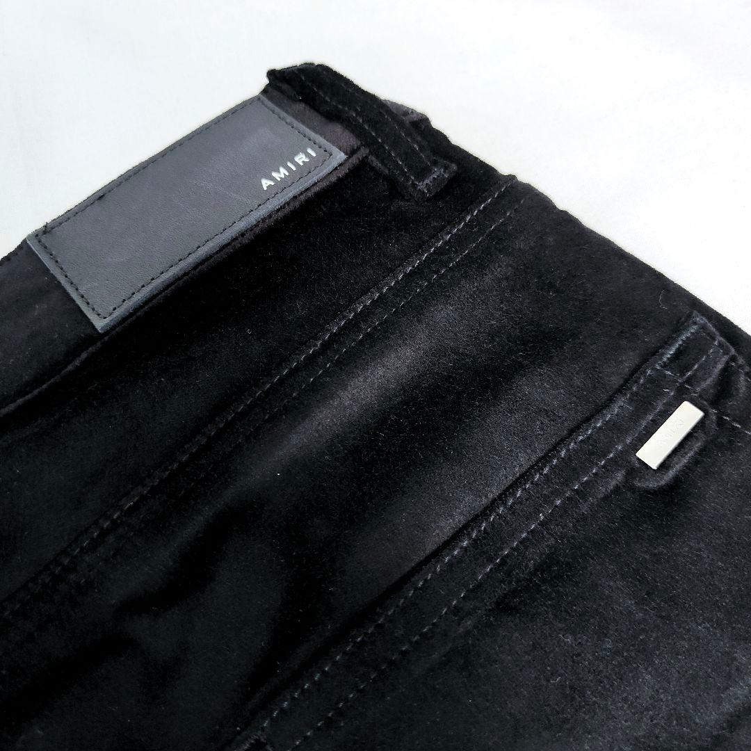 新品 AMIRI 21AW VELOUR SKINNY STACK PANTS