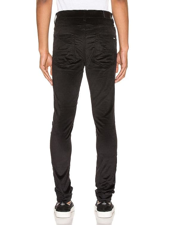 新品 AMIRI 21AW VELOUR SKINNY STACK PANTS