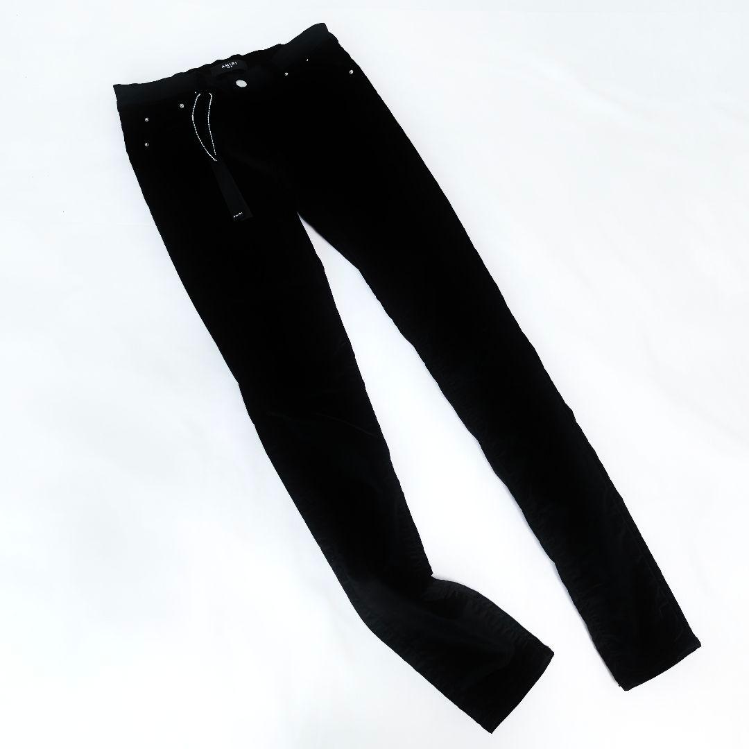 新品 AMIRI 21AW VELOUR SKINNY STACK PANTS
