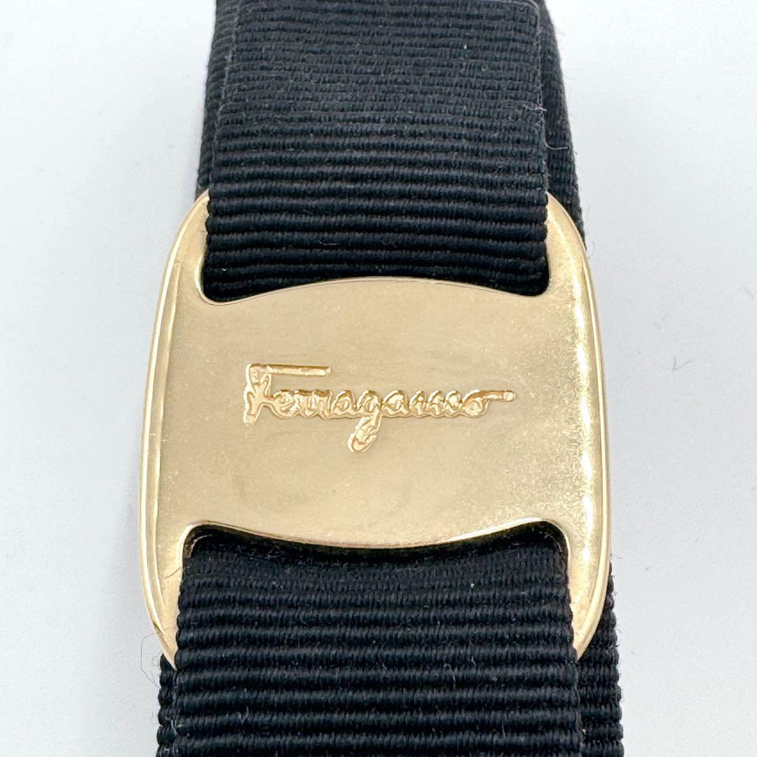 ✨箱付✨　サルヴァトーレ フェラガモ　ヴァラリボン　バレッタ　ヘアクリップ　黒