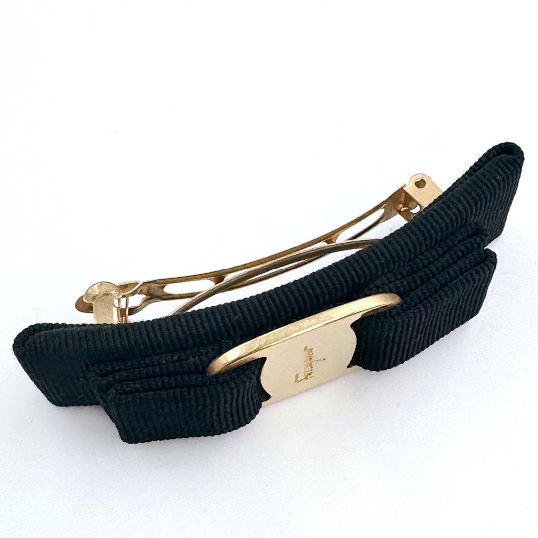 ✨箱付✨　サルヴァトーレ フェラガモ　ヴァラリボン　バレッタ　ヘアクリップ　黒